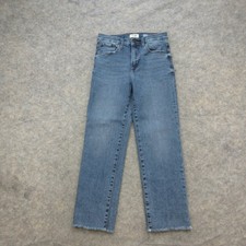 Kensie Jeans Women's The Allie Blue Size 6/28 High Rise Slim Straight Frayed Hem picture