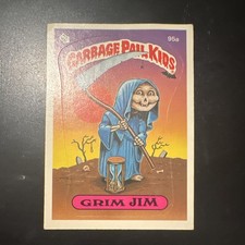 Topps Garbage Pail Kids Grim Jim #95a Sticker Non-Sport Trading Card picture
