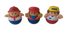 Vintage 1987 Lot of 3 Playskool Weebles Wobble Figures picture