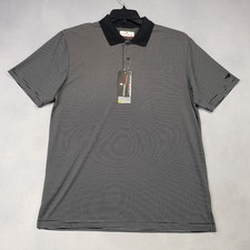 Grand Slam Performance Polo Shirt Men Size Medium Blue Striped Short Sleeve NEW picture