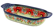 Polish Pottery Rectangular Serving Dish Handmade by Zaklady Boleslawiec picture