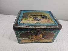 Rare Antique Veka  Chocolade und Cacao Store  Cocoa Tin 1900s floral picture