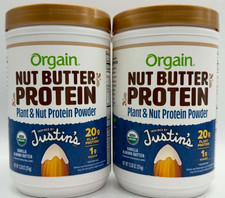 2PK Orgain Nut Butter Protein ~ Justin's Vanilla Almond Butter  ~ EXP 2/27 ~ NEW picture