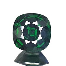 2.35 ct Natural Tsavorite Garnet 8 x 8 Deep green Unheated Cushion gemstone picture