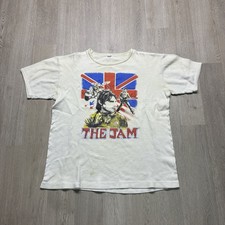 Vintage Original 70s/80s British The Jam Band Character Flag Shirt Punk picture