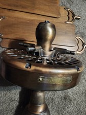 Hunter C-17 Antique Cast Iron Ceiling Fan Copper 1920s AdaptAir Original picture