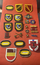 Vintage U.S. Army Militaria Patches & Insignia Pins Lot Of 24 WWII - Vietnam  picture