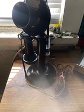 VINTAGE ANTIQUE CANDLESTICK TELEPHONE W/ COMMDORE TAG picture