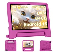 COLORROOM Android 15 Tablet 10 Inch Kids Octa-core Pink picture
