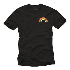 Rainbow T-Shirt for Men - Vintage Retro Style 80s Design Gay  Sizes S-5XL picture