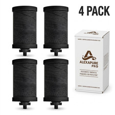 Alexapure PRO 2387 Replacement Water Filter 4 Filter Pack Black picture