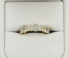 1/3cttw Natural Diamond Pavé Cluster XO 5.6mm Band Ring 14k Yellow Gold 2.4 Gr picture