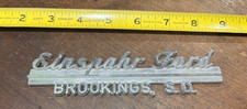 Vintage EINSPAHR FORD BROOKINGS SOUTH DAKOTA Metal Dealer Badge Emblem Tag picture
