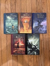 Percy Jackson Olympians HC Set, Lightning Thief Series 1st Ed OOP—VERY GOOD picture