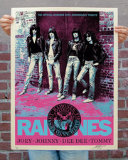 The Official Ramones 50th Anniversary Tribute Limited Edition Punk Art Poster. picture