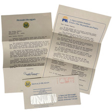 1982 Ronald Reagan Johnnie Crean Campaign Letter Original Envelope  picture