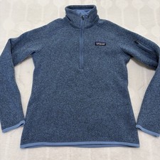 Patagonia Better Sweater 1/4 Zip Women’s Small Blue Pullover Hiking Warm Outdoor picture