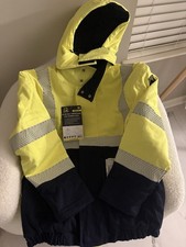 REVCO BLACK STALLION HI-VIS CLASS 3 AR/FR CANVAS DUCK INSULATED BOMBER JACKET picture