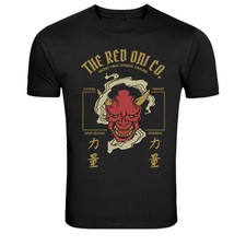 Red Oni Demon Japanese Yokai Graphic T-Shirt picture