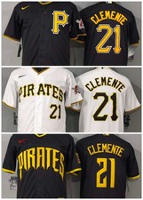 ​​Tariffs​ Free PIT Pirates #21 Roberto Clemente Cool Base Sewn Stitched Jersey picture