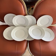 RICHARD GINORI Mediterraneo Bianco White Salad Plate Set Of 9 (8.5”) picture