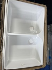 Franke 6323  F0 R1 Villeroy & Boch Manor House Fireclay Double-Basin Sink, WHITE picture