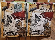 New Trader Joes Reusable Shopping Tote Grocery The Evergreen State Lot Of 2 picture