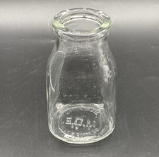 Vintage M.D.E. Memphis TN Half Pint Glass Milk Bottle Embossed 4 1/2