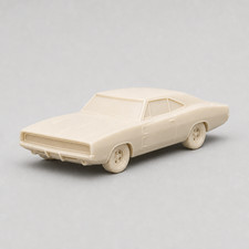 3D Printed Resin Model 1970 Dodge Charger N Scale 1:160 Matte Ivory Unpainted picture