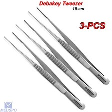 Surgical DeBakey Forceps Atraumatic Tweezers Vascular Medical Thumb Tissue Set picture