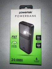 PowerBank 20,000mAh Portable Charger PD Power Bank with USB-C Black NEW picture