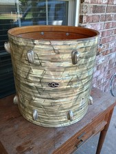 VINTAGE 1970's SLINGERLAND 16x16 FLOOR TOM SHELL LIGHT BLUE PEARL-VG picture