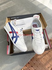 Retro Onitsuka Tiger MEXICO 66 Casual Shoes White/Blue/Gold Sneakers D507L-0152 picture
