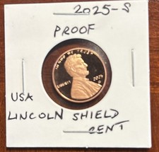 2025 S Lincoln Shield Cent Proof Penny From US Proof Set picture