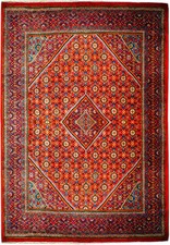 10x13' Orange Herati Traditional Josheghan Rug 74639 picture