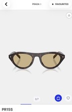 PRADA PR15S Womens Tortoise Shell Sunglasses Brown Tinted picture