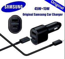 Original New Samsung 45W 2 Ports Super Fast Charging Dual Car Charger with Cable picture