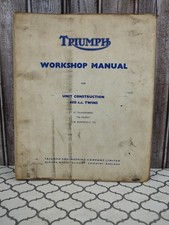 Vintage Original Triumph 650cc Unit Construction Twins Workshop Manual in Binder picture