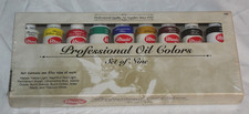 NOS Vintage Utrecht Professional Oil Colors Set of 9 37cc picture