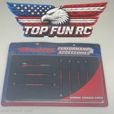 TRAXXAS 5539X TURNBUCKLES ( RED ANODIZED) ALUMINUM CAMBER LINKS 58MM picture