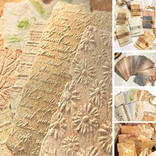 168Pcs Textured Scrapbook Paper Kit - Embossed Rice Decoupage Paper Mixed Med... picture
