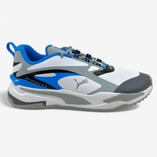 PUMA GS Fast White Querry Ocean Dive Mens Waterproof Golf Shoes picture