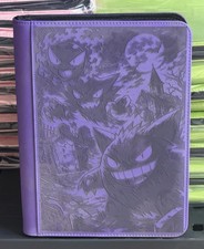Gengar in Graveyard Laser Engraved Zipper Binder 4-9-12 Slot Binder Pokemon picture
