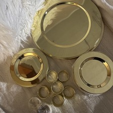 Vintage 24 Piece Brass plated Set. Light tarnish spots Cleans up beautiful. picture