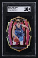 Panini 2018 Select #122 Luka Dončić RC Purple Die-Cut /99 PSA SGC 10 Rookie picture