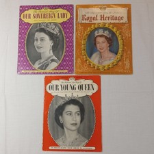 50s Young Queen Elizabeth II Pictorial Book Lot Photo Illustrated Vintage picture
