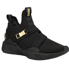 Size 10 - Puma Defy Mid Black Gold W Women's Pullon Athletic Athleisure School picture