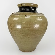 Antique 15th Century Ming Dynasty Chinese Thai Storage Jar Vessel Carved Detail picture