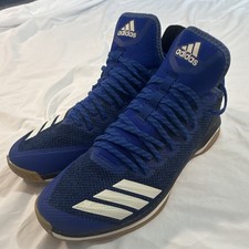 adidas Crazyflight Men’s Low Top Lace Up Sneaker Blue/White Gum Rubber Sole picture