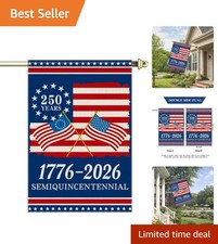 Deluxe 250  America Garden Flag - UV Resistant, Easy Clean, 28x40 inch picture